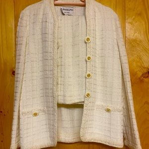 Adolfo Sweater skirt suit